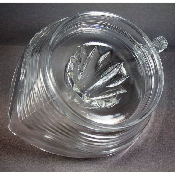 Vintage Anchor Hocking Pressed Glass Lemon Reamer Juicer Ribbed Sides Art Deco - Picture 4 of 6
